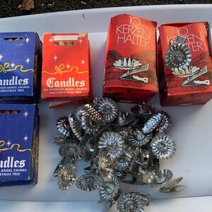 Vintage German Christmas Tree Candles (Kerzen-Halter)